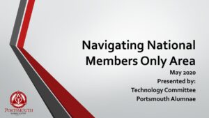 Navigating National Members Only Area