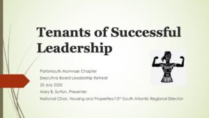 Leadership Retreat: Tenents of Successful Leadership